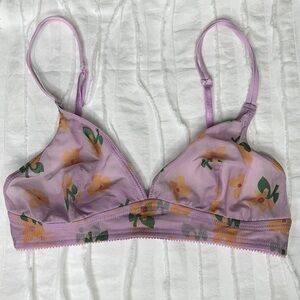 Íntimo Lavender Floral Bralette